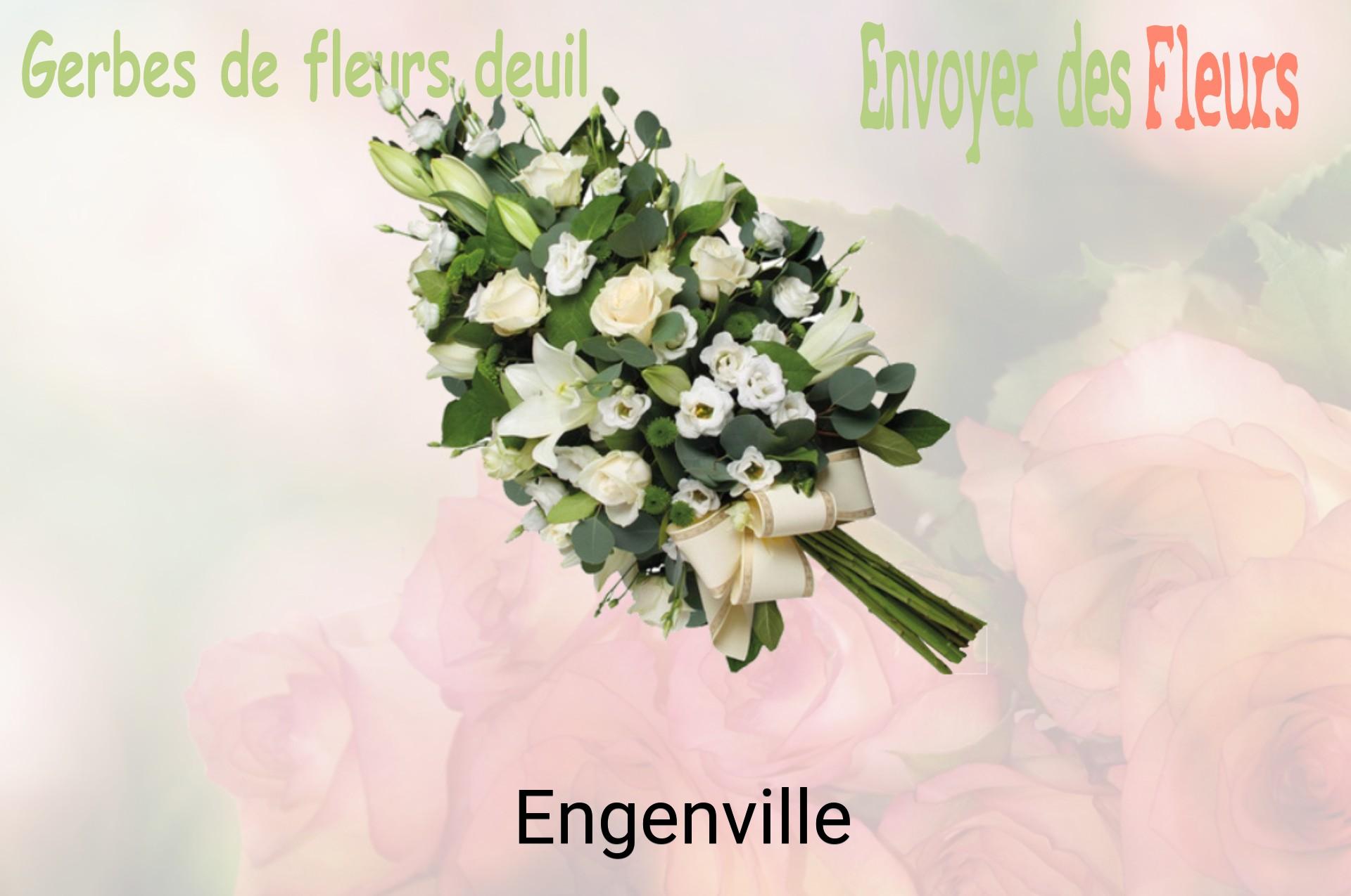 Gerbe de fleurs de deuil livrée à Engenville